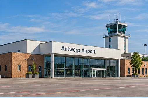 Luchthavenimpressie van Antwerp Airport